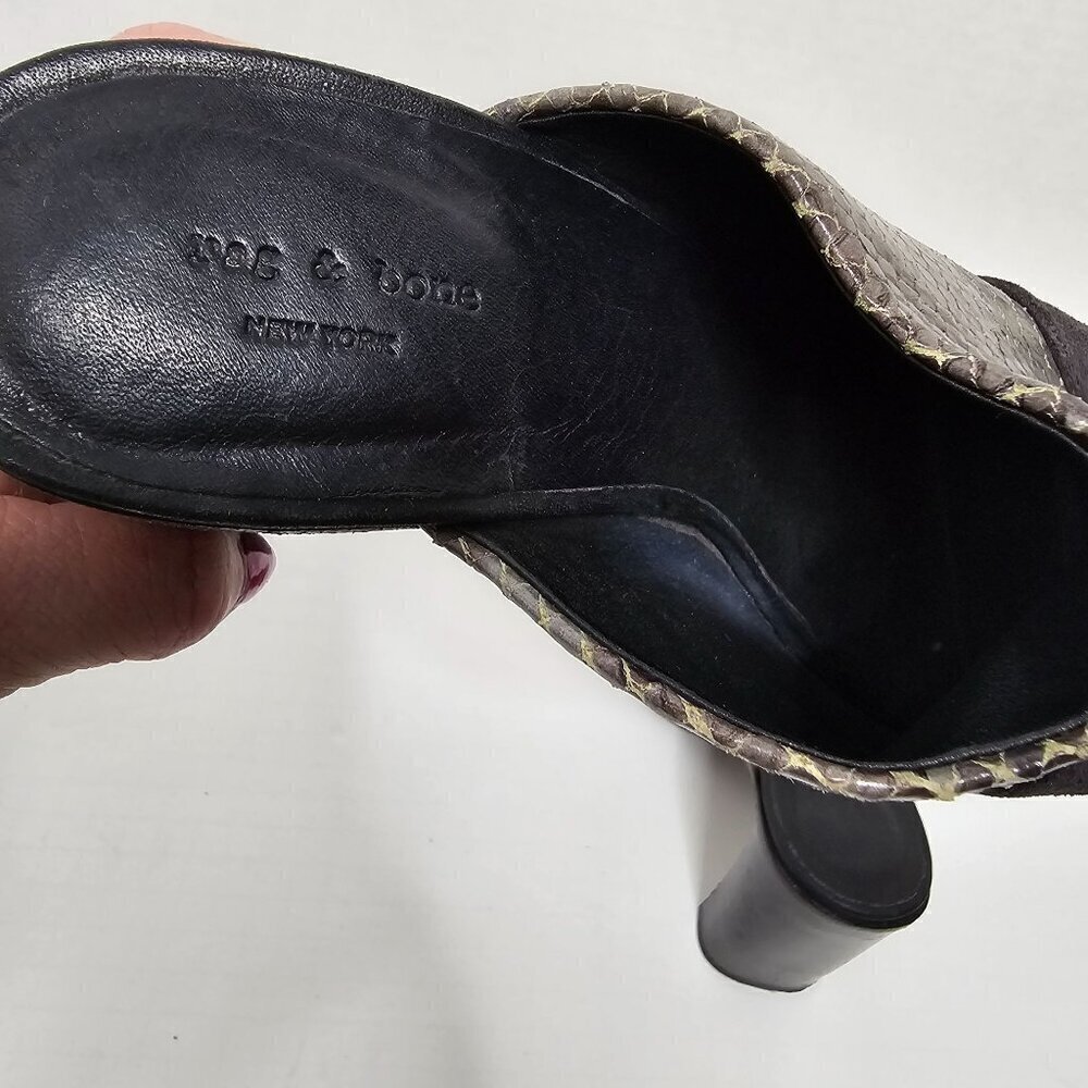 Rag & Bone Tristan Snake Print Python Mule Sandal… - image 7